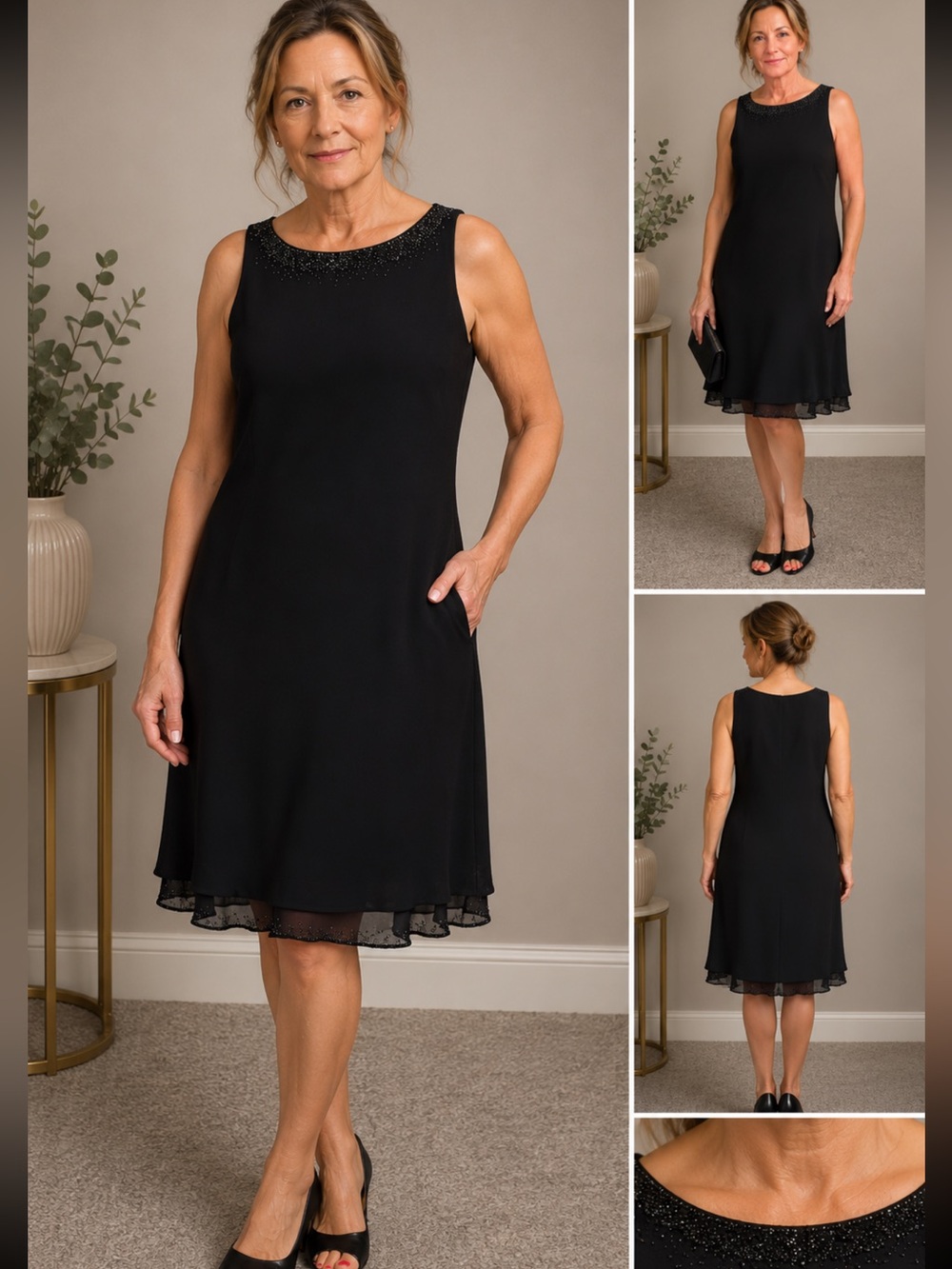 Elegant Black Layered Dress